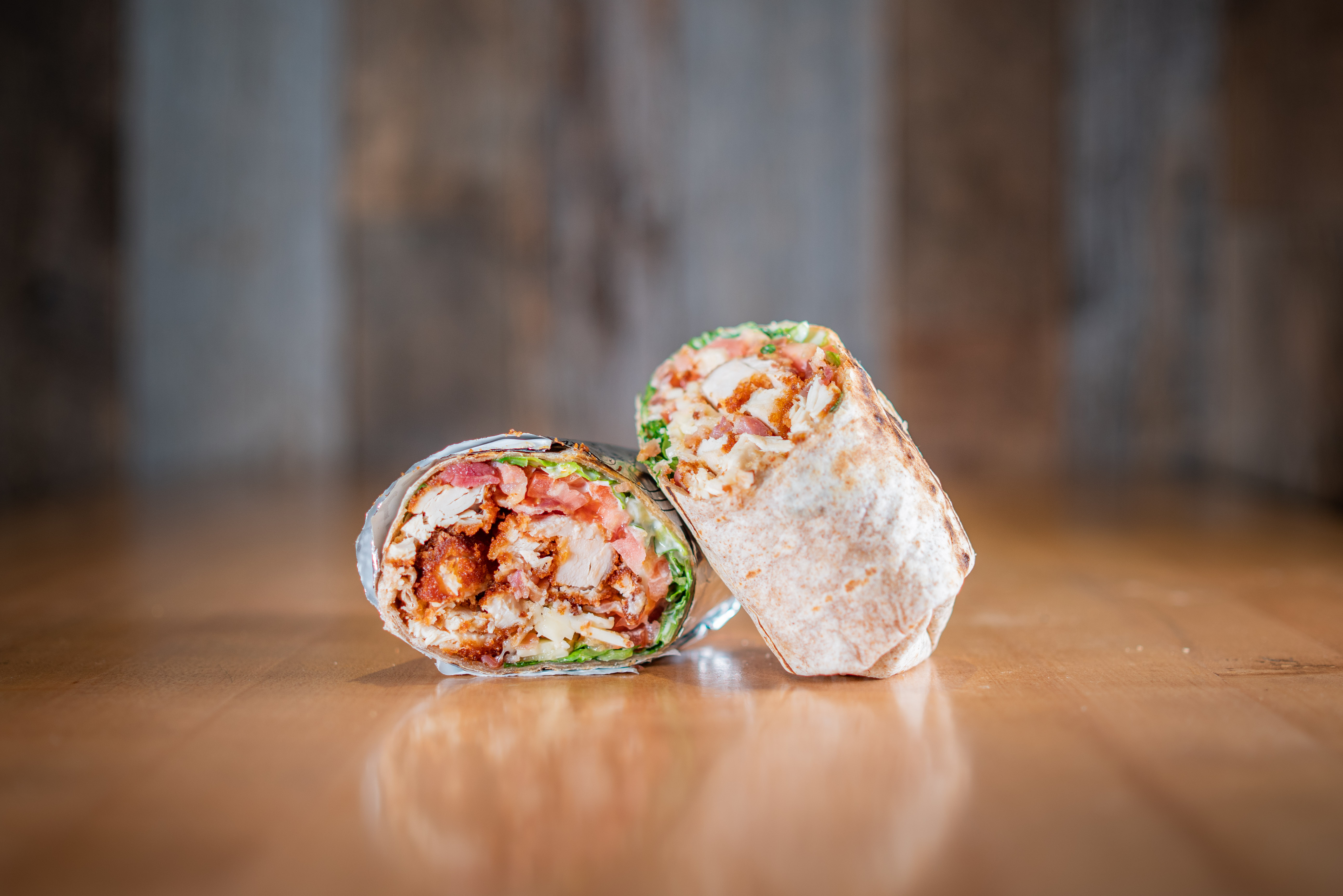 Chicago Club Wrap - Halal crispy chicken patty, hand-breaded fresh dai...